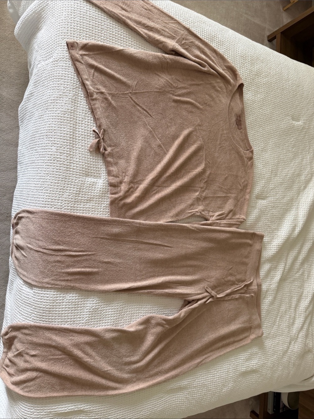 Barefoot Dreams CozyChic Ultra Lite Lounge Set Brown Size Medium unworn
